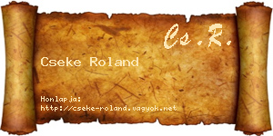 Cseke Roland névjegykártya