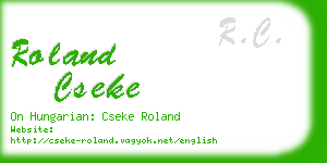 roland cseke business card